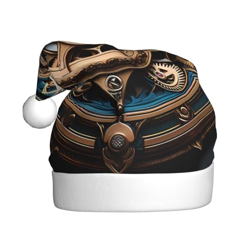 WBQLSL Coole Steampunk Gears Weihnachtsmütze für Erwachsene, 39,9 cm hohe Plüsch-Weihnachtsmütze, Unisex, dekorative Mütze, Weihnachtsmann, Weihnachten, Halloween-Party WBQLSL Coole Steampunk Gears Weihnachtsmütze für Erwachsene, 39,9 cm hohe Plüsch-Weihnachtsmütze, Unisex, dekorative Mütze, Weihnachtsmann, Weihnachten, Halloween-Party von WBQLSL