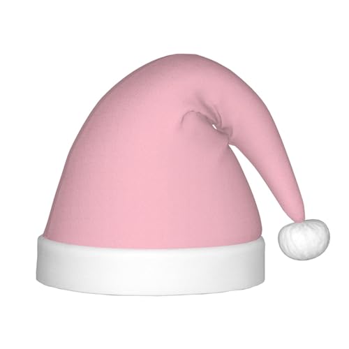 WBQLSL Einfarbige rosa Kinder-Weihnachtsmütze, Weihnachtsveranstaltung, Bühnenaufführung, Urlaub, Party, Silvesterparty, Mode, Kindermütze von WBQLSL