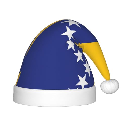 WBQLSL Flagge von Bosnien und Herzegowina Kindermode Weihnachtsmützen Weihnachten Event Bühnenaufführung Urlaub Party Szene Neujahr Party Kinderhüte WBQLSL Flagge von Bosnien und Herzegowina Kindermode Weihnachtsmützen Weihnachten Event Bühnenaufführung Urlaub Party Szene Neujahr Party Kinderhüte von WBQLSL