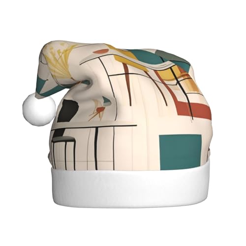 WBQLSL Mid Century Moderne Weihnachtsmütze für Erwachsene, 39,9 cm hoch, Plüsch-Weihnachtsmütze, Unisex, dekorativer Hut, Weihnachtsmann, Weihnachten, Halloween-Party WBQLSL Mid Century Moderne Weihnachtsmütze für Erwachsene, 39,9 cm hoch, Plüsch-Weihnachtsmütze, Unisex, dekorativer Hut, Weihnachtsmann, Weihnachten, Halloween-Party von WBQLSL