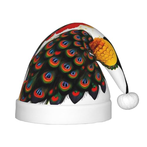 WBQLSL Modische Weihnachtshüte für Kinder, Pfau mit roten Blumen, Weihnachts-Shows, Party-Szene, Neujahrsfeier, Kinderhüte WBQLSL Modische Weihnachtshüte für Kinder, Pfau mit roten Blumen, Weihnachts-Shows, Party-Szene, Neujahrsfeier, Kinderhüte von WBQLSL