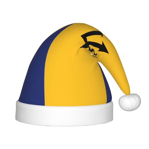 WBQLSL Modische Weihnachtshüte für Kinder mit Barbados-Flagge für Weihnachtsveranstaltungen, Partyszene, Neujahrsfeier, Kinderhüte von WBQLSL