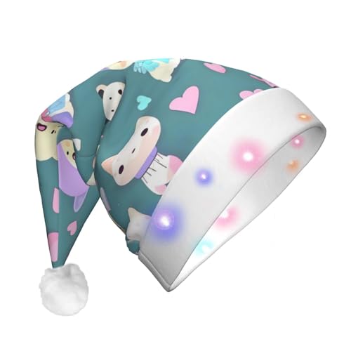 WBQLSL Niedlicher kleiner Fuchs mit LED-Licht, Weihnachtsmannmütze, Unisex, Weihnachten, Neujahr, Erwachsene, Plüsch, Neujahrsgeschenk, Partygeschenk WBQLSL Niedlicher kleiner Fuchs mit LED-Licht, Weihnachtsmannmütze, Unisex, Weihnachten, Neujahr, Erwachsene, Plüsch, Neujahrsgeschenk, Partygeschenk von WBQLSL