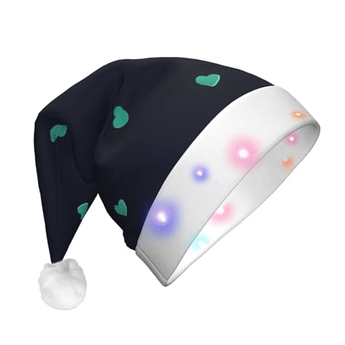 WBQLSL Schöne Weihnachtsmannmütze mit blauem Hintergrund, LED-Licht, Unisex, Weihnachten, Neujahr, Erwachsene, Plüsch, Neujahrsgeschenk, Weihnachtsgeschenk WBQLSL Schöne Weihnachtsmannmütze mit blauem Hintergrund, LED-Licht, Unisex, Weihnachten, Neujahr, Erwachsene, Plüsch, Neujahrsgeschenk, Weihnachtsgeschenk von WBQLSL