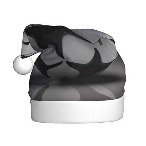 WBQLSL Schwarz-weiße Fußball-Weihnachtsmütze für Erwachsene, 39,9 cm hohe Plüsch-Weihnachtsmütze, Unisex, dekorativer Hut, Weihnachtsmann, Weihnachten, Halloween-Party WBQLSL Schwarz-weiße Fußball-Weihnachtsmütze für Erwachsene, 39,9 cm hohe Plüsch-Weihnachtsmütze, Unisex, dekorativer Hut, Weihnachtsmann, Weihnachten, Halloween-Party von WBQLSL