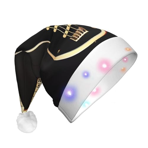 WBQLSL Schwarzer Gitarren-Partyhut, warm und pelzig, perfekt für Feiertagsparty-Dekorationen und Geschenke von WBQLSL