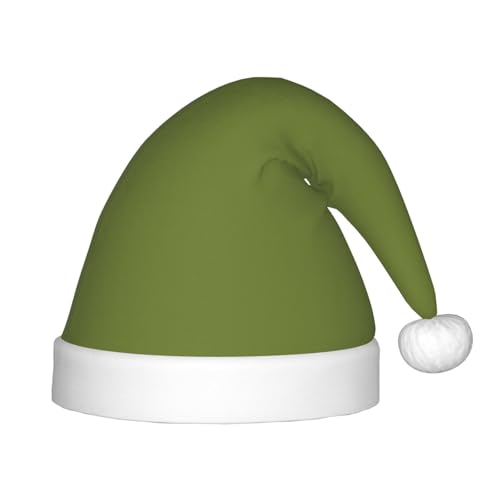 WBQLSL Solide dunkelgrün Kinder Urlaub Weihnachtsmützen Weihnachten Event Bühnenaufführung Urlaub Party Szene Neujahr Party Mode Kinderhüte von WBQLSL