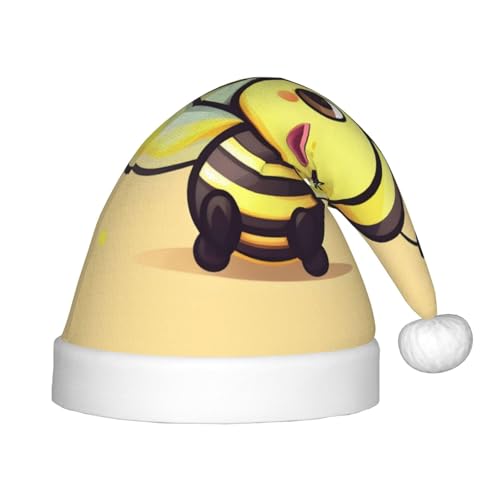 WBQLSL Weihnachtsfeierhüte, Weihnachts- und Neujahrsveranstaltung, Bühnenauftritte und andere Feiertagsparty-Szenen, gelbe Bienen-Weihnachtsmützen für Kinder von WBQLSL