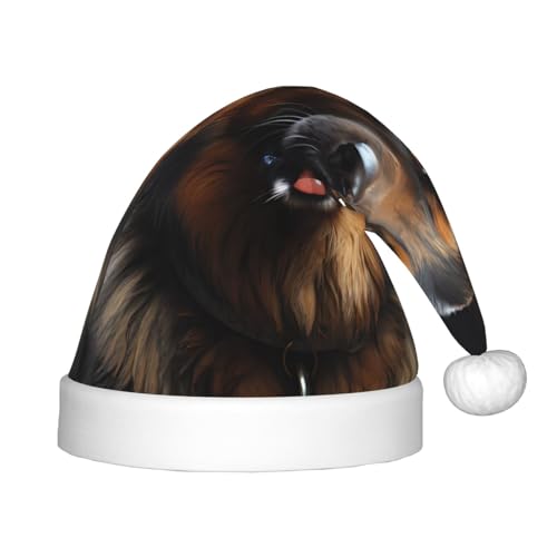 WBQLSL Weihnachtsfeierhüte, Weihnachts- und Neujahrsveranstaltung Bühnenauftritte und andere Feiertagsparty-Szenen, Deutscher Schäferhund Kinder Weihnachtsmützen von WBQLSL
