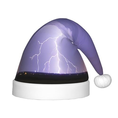 WBQLSL Weihnachtsfeierhüte, Weihnachts- und Neujahrsveranstaltung Bühnenauftritte und andere Feiertagsparty-Szenen, Lightning Storm Kinder Weihnachtsmützen von WBQLSL