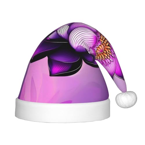 WBQLSL Weihnachtsfeierhüte, Weihnachts- und Neujahrsveranstaltung Bühnenauftritte und andere Feiertagsparty-Szenen, Purple Lotus Kinder Weihnachtsmützen von WBQLSL