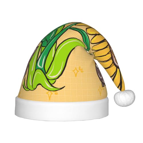 WBQLSL Weihnachtsfeierhüte, Weihnachts- und Neujahrsveranstaltung Bühnenauftritte und andere Feiertagsparty-Szenen, Sonnenblumenkerne und Sonnenblumen Kinder Weihnachtsmützen von WBQLSL
