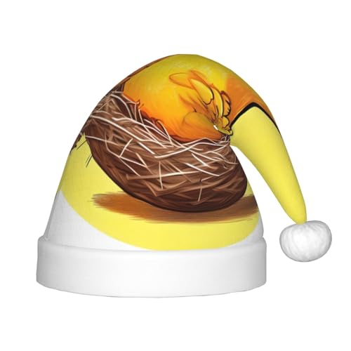 WBQLSL Weihnachtsfeierhüte, Weihnachts- und Neujahrsveranstaltung Bühnenauftritte und andere Feiertagsparty-Szenen, Vogelnest Golden Chicken Kinder Weihnachtsmützen von WBQLSL