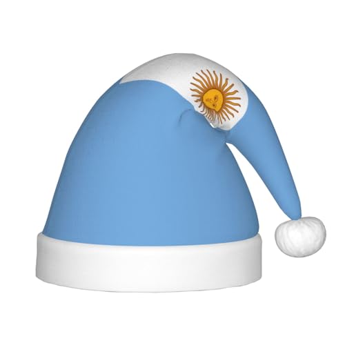 WBQLSL Weihnachtsfeierhüte, Weihnachts- und Neujahrsveranstaltung Bühnenauftritte und andere Feiertagsparty-Szenen, argentinische Flagge Kinder Weihnachtsmützen von WBQLSL
