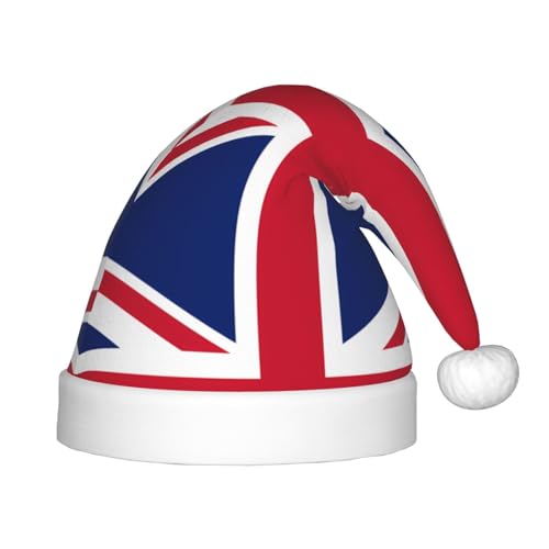 WBQLSL Weihnachtsfeierhüte, Weihnachts- und Neujahrsveranstaltung Bühnenauftritte und andere Feiertagsparty-Szenen, britische Flagge Kinder Weihnachtsmützen von WBQLSL