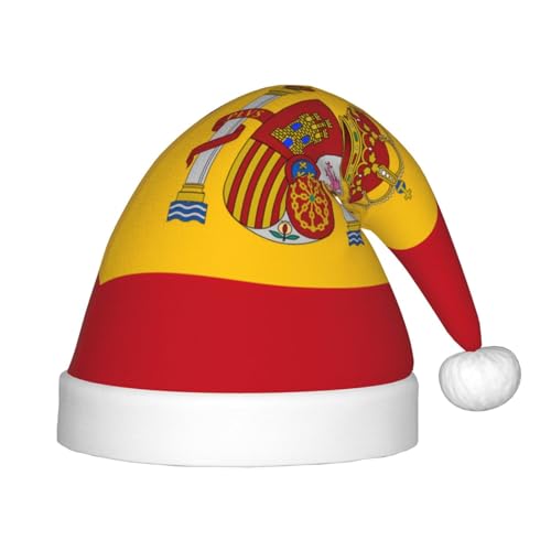 WBQLSL Weihnachtsfeierhüte, Weihnachts- und Neujahrsveranstaltung Bühnenauftritte und andere Feiertagsparty-Szenen, spanische Flagge Kinder Weihnachtsmützen von WBQLSL