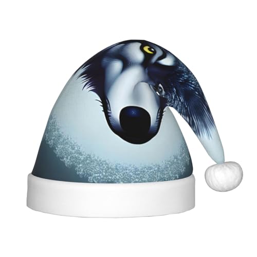 WBQLSL Weihnachtsfeierhüte, Weihnachts- und Neujahrsveranstaltung Bühnenauftritte und andere Feiertagsparty-Szenen, wilder Wolfskopf Kinder Weihnachtsmützen von WBQLSL