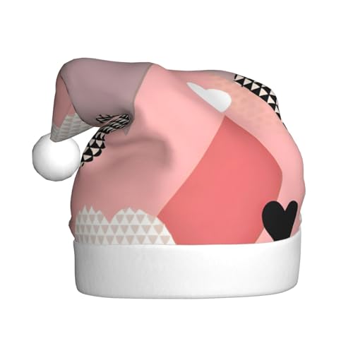 WBQLSL Weihnachtsmannmütze für Erwachsene, abstrakte Liebestabelle, Plüsch, Weihnachtsmannmütze, Weihnachten, Neujahr, Party, Uni, dekorative Mütze, 40 cm WBQLSL Weihnachtsmannmütze für Erwachsene, abstrakte Liebestabelle, Plüsch, Weihnachtsmannmütze, Weihnachten, Neujahr, Party, Uni, dekorative Mütze, 40 cm von WBQLSL