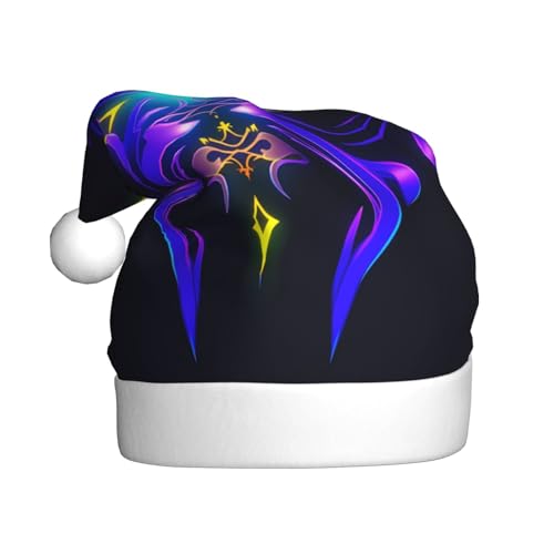 WBQLSL Weihnachtsmütze für Erwachsene, 39,9 cm hoch, Plüsch-Weihnachtsmütze, Unisex, dekorativer Hut, Weihnachtsmann, Weihnachten, Halloween-Party von WBQLSL