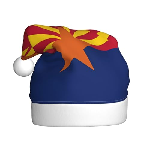 WBQLSL Weihnachtsmütze für Erwachsene, Motiv: Arizona-Flagge, Plüsch, Weihnachtsmannmütze, Weihnachtsmannmütze, Weihnachtsfest, Neujahr, Party, Uni, dekorativer Hut WBQLSL Weihnachtsmütze für Erwachsene, Motiv: Arizona-Flagge, Plüsch, Weihnachtsmannmütze, Weihnachtsmannmütze, Weihnachtsfest, Neujahr, Party, Uni, dekorativer Hut von WBQLSL