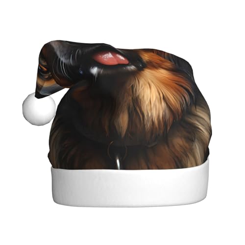 WBQLSL Weihnachtsmütze für Erwachsene, Weihnachtsmannmütze, Deutscher Schäferhund, Plüsch, Weihnachtsmannmütze, Weihnachten, Neujahr, Party, Uni, dekorative Mütze, 40 cm WBQLSL Weihnachtsmütze für Erwachsene, Weihnachtsmannmütze, Deutscher Schäferhund, Plüsch, Weihnachtsmannmütze, Weihnachten, Neujahr, Party, Uni, dekorative Mütze, 40 cm von WBQLSL