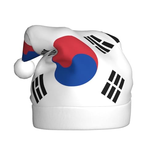 WBQLSL Weihnachtsmütze für Erwachsene, Weihnachtsmannmütze, Flagge der Republik Korea, Plüsch, Weihnachtsmannmütze, Weihnachtsfest, Neujahr, Party, Uni, dekorativer Hut WBQLSL Weihnachtsmütze für Erwachsene, Weihnachtsmannmütze, Flagge der Republik Korea, Plüsch, Weihnachtsmannmütze, Weihnachtsfest, Neujahr, Party, Uni, dekorativer Hut von WBQLSL