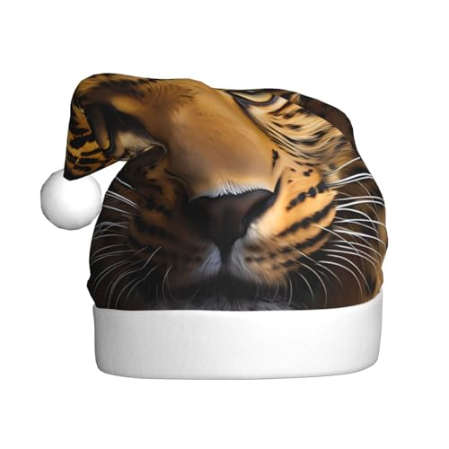 WBQLSL Weihnachtsmütze für Erwachsene, Weihnachtsmannmütze, Leopardenmuster, Plüsch, Weihnachtsmannmütze, Weihnachtsfest, Neujahr, Party, Uni, dekorative Mütze, 40 cm WBQLSL Weihnachtsmütze für Erwachsene, Weihnachtsmannmütze, Leopardenmuster, Plüsch, Weihnachtsmannmütze, Weihnachtsfest, Neujahr, Party, Uni, dekorative Mütze, 40 cm von WBQLSL