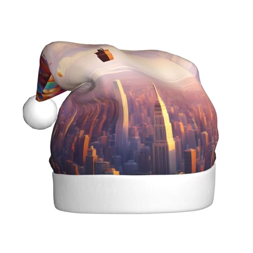 WBQLSL Weihnachtsmütze für Erwachsene, Weihnachtsmannmütze, Luftballon, Plüsch, Weihnachtsmannmütze, Weihnachten, Neujahr, Party, Uni, dekorative Mütze, 40 cm WBQLSL Weihnachtsmütze für Erwachsene, Weihnachtsmannmütze, Luftballon, Plüsch, Weihnachtsmannmütze, Weihnachten, Neujahr, Party, Uni, dekorative Mütze, 40 cm von WBQLSL