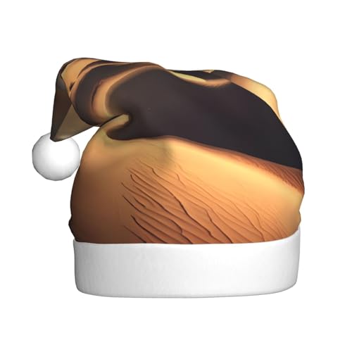 WBQLSL Weihnachtsmütze für Erwachsene, Weihnachtsmannmütze, Sahara, Wüste, Plüsch, Weihnachtsmannmütze, Weihnachten, Neujahr, Party, Uni, dekorative Mütze, 40 cm WBQLSL Weihnachtsmütze für Erwachsene, Weihnachtsmannmütze, Sahara, Wüste, Plüsch, Weihnachtsmannmütze, Weihnachten, Neujahr, Party, Uni, dekorative Mütze, 40 cm von WBQLSL