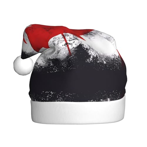 WBQLSL Weihnachtsmütze für Erwachsene, Weihnachtsmannmütze, kanadische Flagge, Plüsch, Weihnachtsmannmütze, Weihnachten, Neujahr, Party, Uni, dekorative Mütze, 40 cm WBQLSL Weihnachtsmütze für Erwachsene, Weihnachtsmannmütze, kanadische Flagge, Plüsch, Weihnachtsmannmütze, Weihnachten, Neujahr, Party, Uni, dekorative Mütze, 40 cm von WBQLSL
