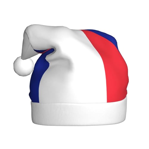 WBQLSL Weihnachtsmütze mit französischer Flagge, 39,9 cm hoch, Plüsch-Weihnachtsmütze, Unisex, dekorativer Hut, Weihnachtsmann, Weihnachten, Halloween-Party WBQLSL Weihnachtsmütze mit französischer Flagge, 39,9 cm hoch, Plüsch-Weihnachtsmütze, Unisex, dekorativer Hut, Weihnachtsmann, Weihnachten, Halloween-Party von WBQLSL