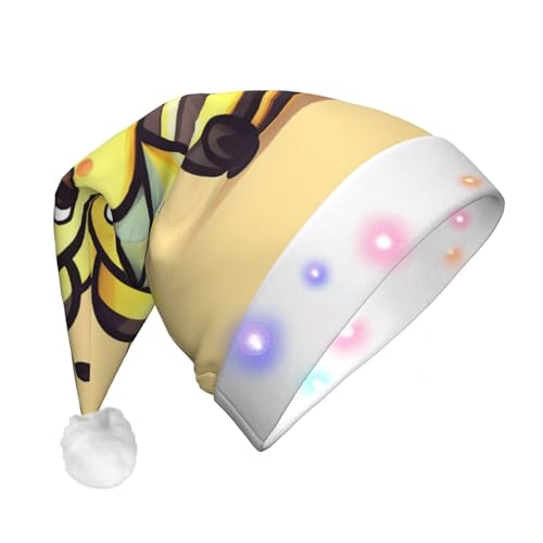 WBQLSL Weihnachtsmütze mit gelbem Bienen-LED-Licht, Unisex, Weihnachten, Neujahr, Erwachsene, Plüsch, Neujahr, Weihnachten, Party, Geschenk WBQLSL Weihnachtsmütze mit gelbem Bienen-LED-Licht, Unisex, Weihnachten, Neujahr, Erwachsene, Plüsch, Neujahr, Weihnachten, Party, Geschenk von WBQLSL