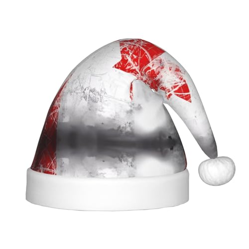 WBQLSL Weihnachtsparty-Hüte, Weihnachts- und Neujahrsveranstaltung, Bühnenauftritte und andere Feiertagsparty-Szenen, Retro-Kanada-Flagge, Kinder-Weihnachtsmützen von WBQLSL