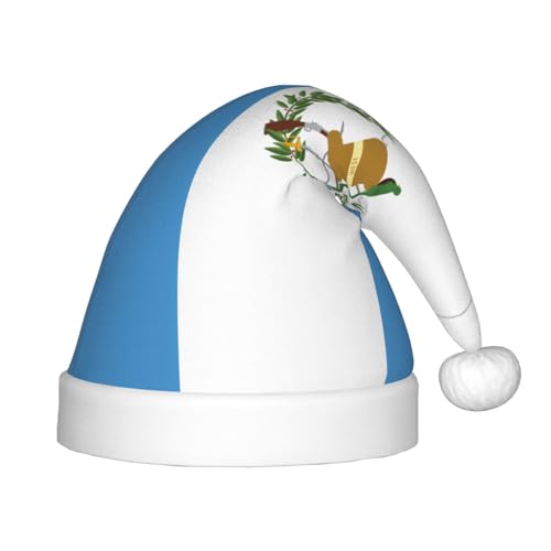 WBQLSL Weihnachtsparty-Hüte, Weihnachts- und Neujahrsveranstaltungen, Bühnenauftritte und andere Feiertagsparty-Szenen, Flagge von Guatemala Kinder-Weihnachtsmützen von WBQLSL