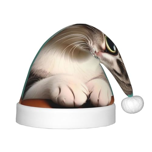 WBQLSL Weihnachtsparty-Hüte, Weihnachts- und Neujahrsveranstaltungen, Bühnenauftritte und andere Feiertagsparty-Szenen, eine neugierige Katze für Kinder von WBQLSL
