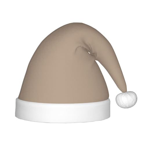 WBQLSL Weihnachtsparty-Hüte, Weihnachts- und Neujahrsveranstaltungen, Bühnenauftritte und andere Feiertagsparty-Szenen, einfarbig, hellbraune Kinder-Weihnachtsmützen von WBQLSL