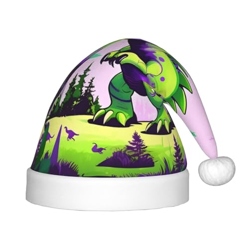 WBQLSL Weihnachtsparty-Hüte, Weihnachts- und Neujahrsveranstaltungen, Bühnenauftritte und andere Feiertagsparty-Szenen, grüne Dinosaurier-Kinderweihnachtsmützen von WBQLSL