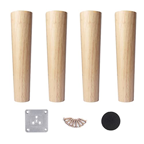 Möbelfüße, 4 Stück Möbelbeine aus Holz, konische Ersatz-Sofabeine mit Hardware-Kit for Schrank, Couch, Stuhl, Tisch, Teeschrank, Stützbeine einer Gewichtsbelastung von über 320 kg(A,10cm(3.94in)) Möbelfüße, 4 Stück Möbelbeine aus Holz, konische Ersatz-Sofabeine mit Hardware-Kit for Schrank, Couch, Stuhl, Tisch, Teeschrank, Stützbeine einer Gewichtsbelastung von über 320 kg(A,10cm(3.94in)) von WBTAJZHY