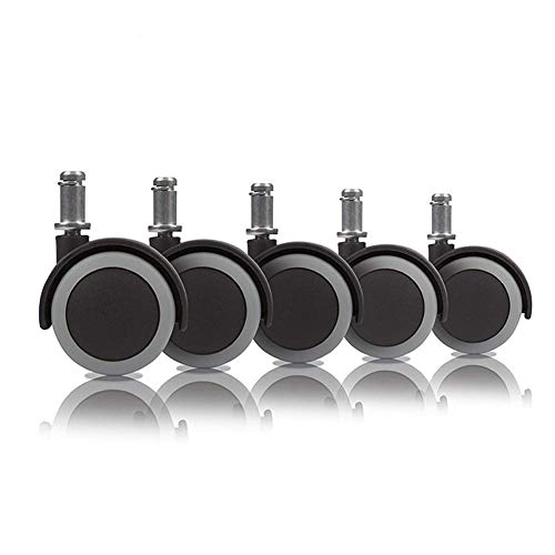 Räder, Lenkrolle, 5 Stück, universelle, stumme Rolle, 50 kg, Rad, 2 Zoll, Ersatz-Bürostuhl-Lenkrollen, 360-Grad-Räder, Möbelbeschläge (Farbe: Grau, Größe: 2 Zoll) (Farbe: Grau, Größe: 2 Zoll(Gray) von WBTAJZHY