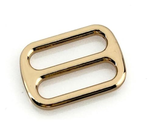Verstellbare Schiebeschnalle aus Metall, 3-teilige Schiebeschnalle aus Metall, mittlerer Mittelsteg, Einstellschnalle for Lederhandwerk, Taschengurt, Gürtel, Gurtband, 25/32/38 mm(Light Gold,25mm) von WBTAJZHY