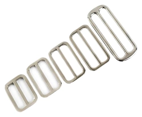 Verstellbare Schiebeschnalle aus Metall, 5/10 Stück, 25–38 mm, Metall-Schiebeschnallen, Taschengurt, Gürtel, Gurtband, rechteckiger Schieberring, verstellbares Leder-Bastelzubehör(Silver,50mm-5Pcs) Verstellbare Schiebeschnalle aus Metall, 5/10 Stück, 25–38 mm, Metall-Schiebeschnallen, Taschengurt, Gürtel, Gurtband, rechteckiger Schieberring, verstellbares Leder-Bastelzubehör(Silver,50mm-5Pcs) von WBTAJZHY