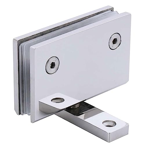 WBTAJZHY Glastürscharnier, 304 Edelstahl, poliertes Chrom, Scharniere, Tür, 360-Grad-Duschtürscharniere, Glastür, Schrank, Vitrine, Clip, Badezimmer, Klemmclip, Glasscharnier(1pcs) von WBTAJZHY