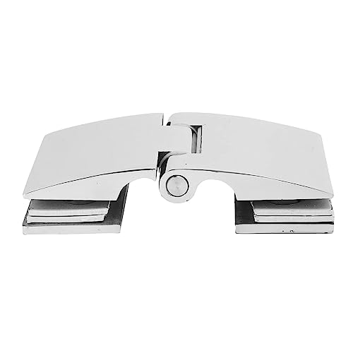 WBTAJZHY Glastürscharnier, Edelstahl, Badezimmerklemme, Badezimmerklemme, Clipscharnier, Tür, gebogen, doppelt, for 8–12 mm Glastüren, Heimmöbelscharniere, Glas-Scharnier von WBTAJZHY
