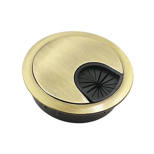WBTAJZHY Tischkabeldurchführung, 2 Stück Zinklegierung, Kabellochabdeckung, Computertisch, Kabeldurchführung, Lochauslass, Winderhalter, Organizer, Möbelbeschläge(B,60mm) von WBTAJZHY