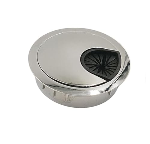 WBTAJZHY Tischkabeldurchführung, 2 Stück Zinklegierung, Kabellochabdeckung, Computertisch, Kabeldurchführung, Lochauslass, Winderhalter, Organizer, Möbelbeschläge(C,53mm) von WBTAJZHY