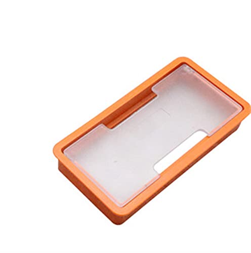 WBTAJZHY Tischkabeldurchführung, Kunststoff-Schreibtisch-Kabellochabdeckung, Basis, rechteckige PC-Tischkabeldurchführung for Kabel-Organizer, dekorative Möbelbeschläge(Orange) von WBTAJZHY