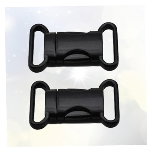 WBTAJZHY Verstellbare Schiebeschnalle aus Metall, 2 Stück, langlebige Schnalle aus Zinklegierung for Schultaschen, Sicherheitsschnallen Typ A, schwarz, Innendurchmesser 20 mm(Black) von WBTAJZHY