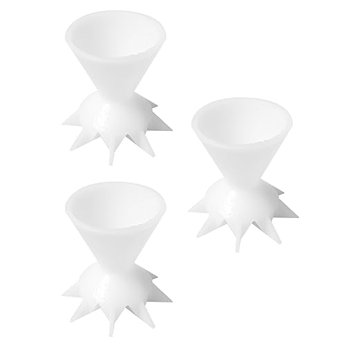 3 Stück Geteilte FarbausgießBecher Acrylfarbe, DIY-Malerei, FarbausgießBecher, Trichter, Mini-7-Bein-Trichter, Geteilter Becher, Malzubehör (Weiß) von WBTY
