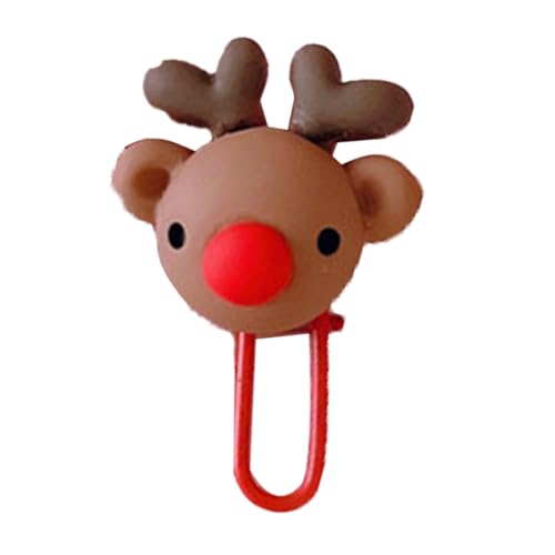 Weihnachts-Büroklammer, Rostfrei, Lesezeichen, Dokumentenklemme, Niedliche Büroklammer Büro, Kinder, Studenten (Rentier) von WBTY