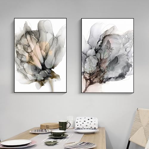 WBYZAC Wandkunstdrucke,Set Von 2-Abstrakte Wandmalerei Leinwand Schwarz Weiß Aquarell Blühende Blumen Poster und Drucke Kunstwerke Bilder für Wohnzimmer Wohnkultur-40 * 50cm/16 * 20 Zoll(ungerahmt) WBYZAC Wandkunstdrucke,Set Von 2-Abstrakte Wandmalerei Leinwand Schwarz Weiß Aquarell Blühende Blumen Poster und Drucke Kunstwerke Bilder für Wohnzimmer Wohnkultur-40 * 50cm/16 * 20 Zoll(ungerahmt) von WBYZAC